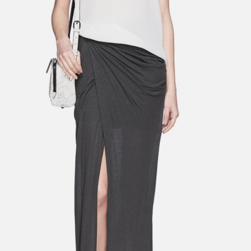 Helmut Lang Lush Jersey Slit Maxi Skirt size Large - Picture 2 of 8